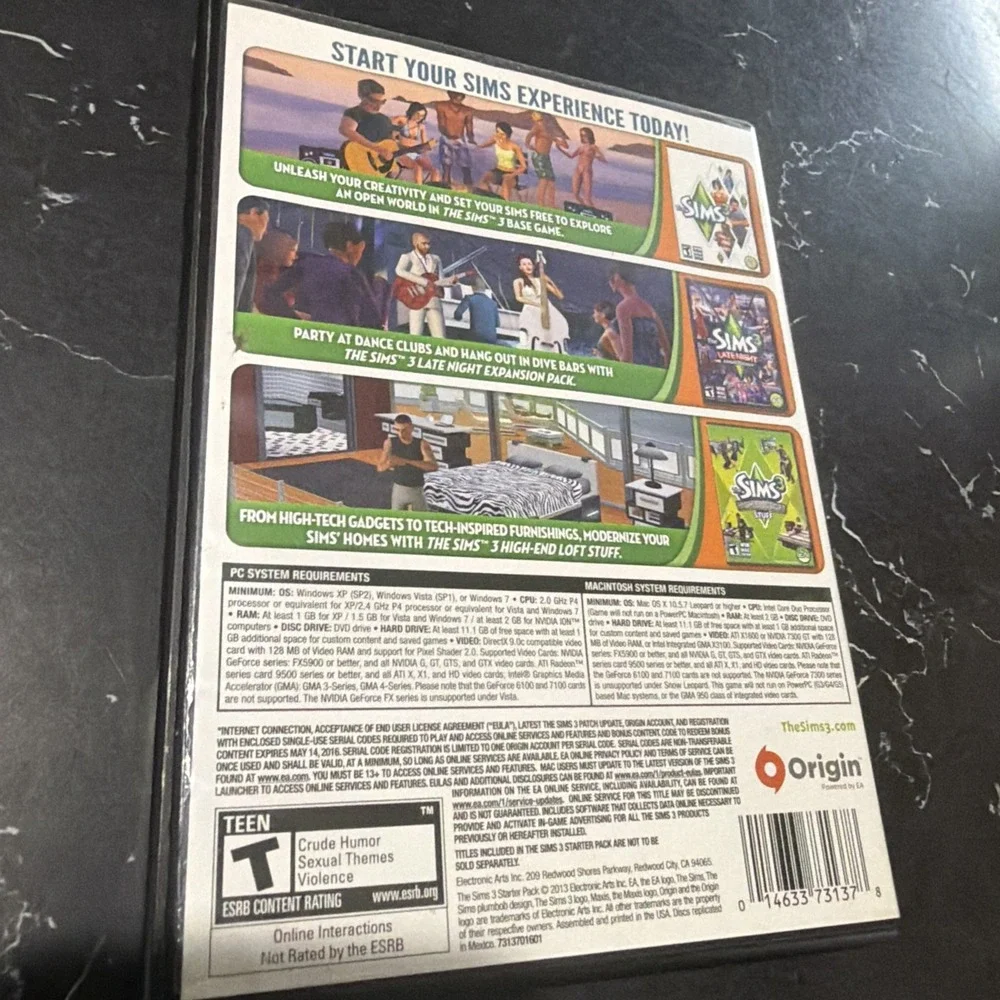 The Sims 3 Starter Pack - PC/Mac - DVD-ROM High-End Loft & Late Night Expansion